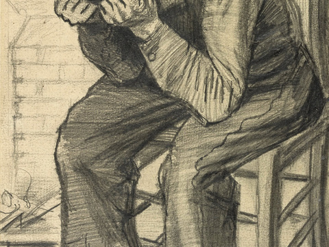 梵高后印象派素描绘画作品，现代世界经典名画559 梵高 Or