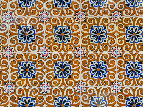  复古艺术几何图案瓷砖花砖106 