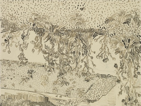 梵高后印象派素描绘画作品，现代世界经典名画596 梵高 Th