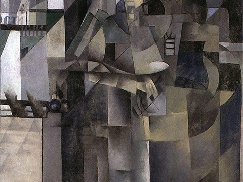 马列维奇抽象画，几何抽象装饰画91