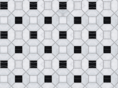  大理石几何拼花图案铺装24 