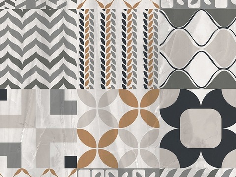 复古碎拼图案花砖瓷砖58