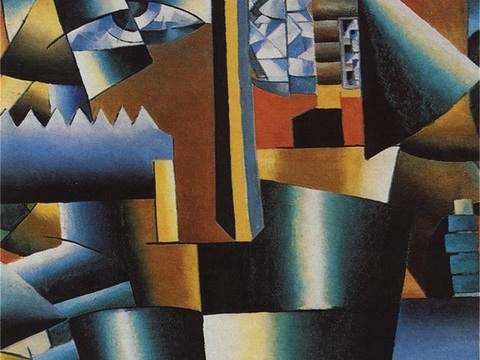  马列维奇抽象画，几何抽象装饰画115 