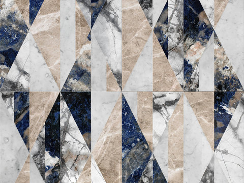 大理石几何拼花图案铺装101