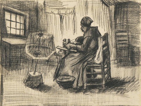 梵高后印象派素描绘画作品，现代世界经典名画611 梵高 VI