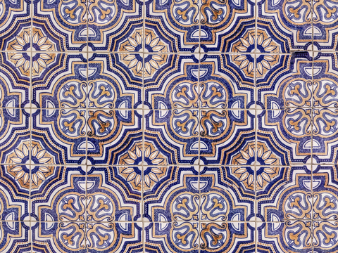  复古艺术几何图案瓷砖花砖88 