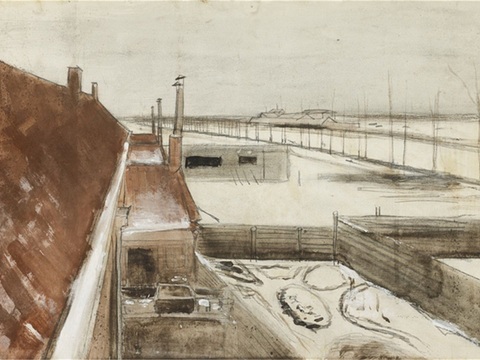 梵高后印象派素描绘画作品，现代世界经典名画604 梵高 VI