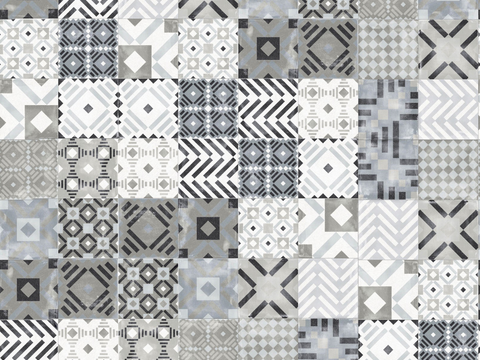 复古碎拼图案花砖瓷砖40