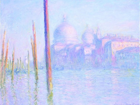 莫奈印象派绘画作品，世界经典名画42威尼斯大运河 美国旧金山