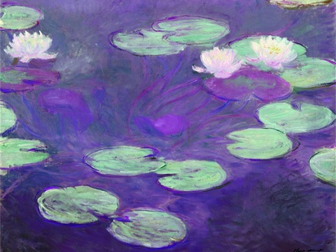 莫奈印象派绘画作品，世界经典名画63Waterlilies 