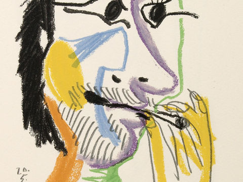  毕加索立体主义绘画作品，现代抽象画，世界经典名画126 