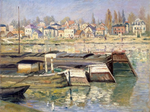 莫奈印象派绘画作品，世界经典名画493The Seine a