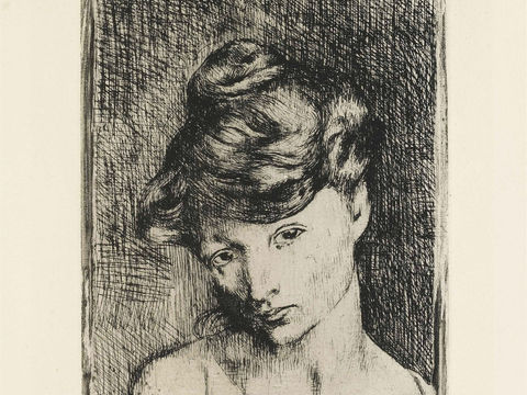  毕加索立体主义绘画作品，现代抽象画，世界经典名画，抽象素描画 