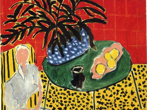  马蒂斯野兽派绘画作品，现代世界经典名画，抽象画429 马蒂斯 