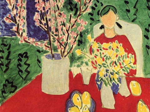  马蒂斯野兽派绘画作品，现代世界经典名画，抽象画428 马蒂斯 