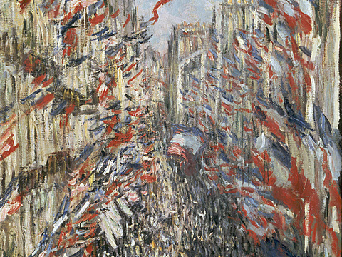  莫奈印象派绘画作品，世界经典名画348蒙特戈依街道 巴黎87 