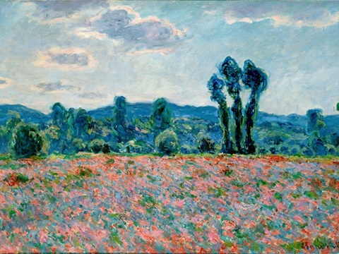 莫奈印象派绘画作品，世界经典名画22Poppy Field