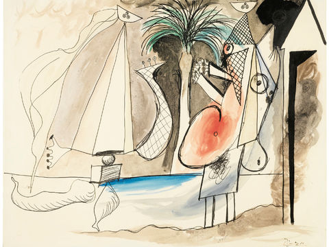  毕加索立体主义绘画作品，现代抽象画，世界经典名画138 