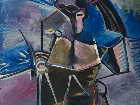  毕加索立体主义绘画作品，现代抽象画，世界经典名画29 