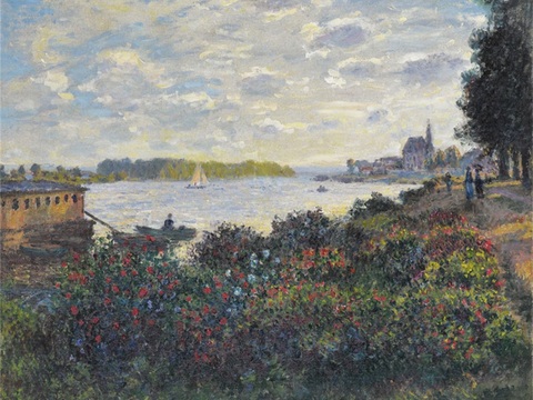莫奈印象派绘画作品，世界经典名画563The Seine a