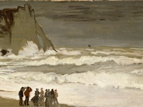 莫奈印象派绘画作品，世界经典名画9Rough Sea at
