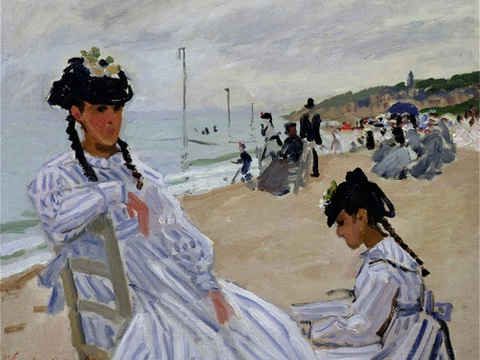 莫奈印象派绘画作品，世界经典名画44The Beach at
