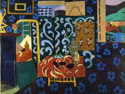  马蒂斯野兽派绘画作品，现代世界经典名画，抽象画377 马蒂斯 