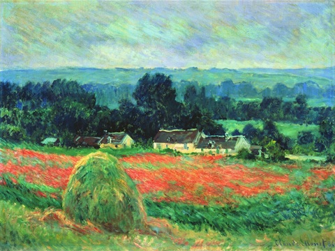 莫奈印象派绘画作品，世界经典名画22吉威尔尼的干草堆