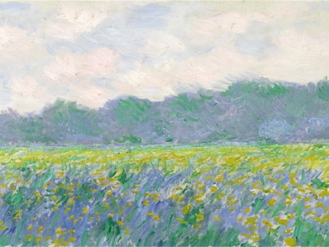 莫奈印象派绘画作品，世界经典名画48Field of Yel