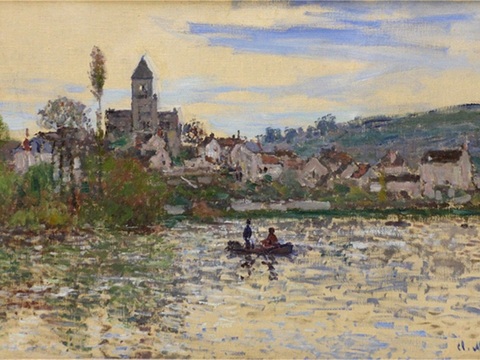 莫奈印象派绘画作品，世界经典名画44The Seine at