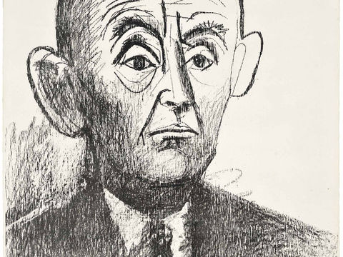  毕加索立体主义绘画作品，现代抽象画，世界经典名画，抽象素描画 