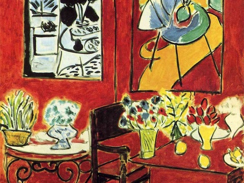 马蒂斯野兽派绘画作品，现代世界经典名画，抽象画352 马蒂斯