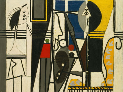  毕加索立体主义绘画作品，现代抽象画，世界经典名画45 