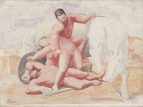  毕加索立体主义绘画作品，现代抽象画，世界经典名画52 