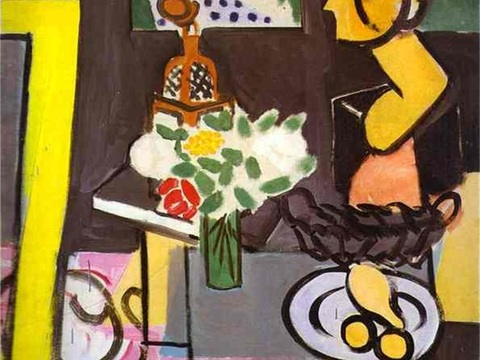  马蒂斯野兽派绘画作品，现代世界经典名画，抽象画317 马蒂斯 