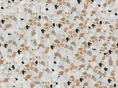  米黄色黄色背景彩色碎石水磨石肌理29 