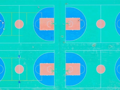  篮球场运动场场地34 