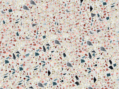 米黄色黄色背景彩色碎石水磨石肌理6