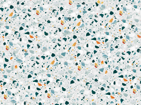 蓝色青色背景彩色碎石水磨石肌理4