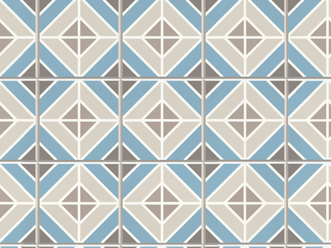  复古经典，民族风几何植物花纹图案花砖瓷砖101 