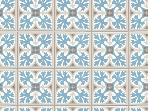 复古经典，民族风几何植物花纹图案花砖瓷砖98