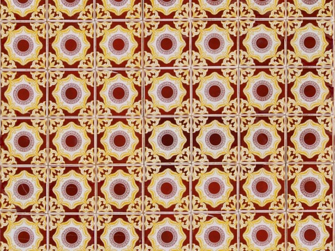 复古经典，民族风几何植物花纹图案花砖瓷砖16