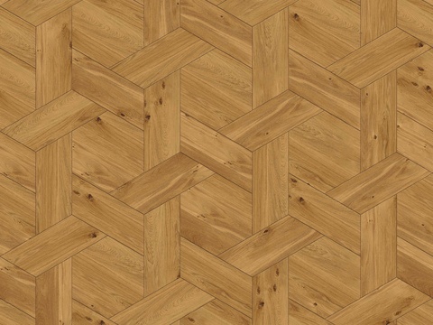  六边形拼花原木色实木地板26 