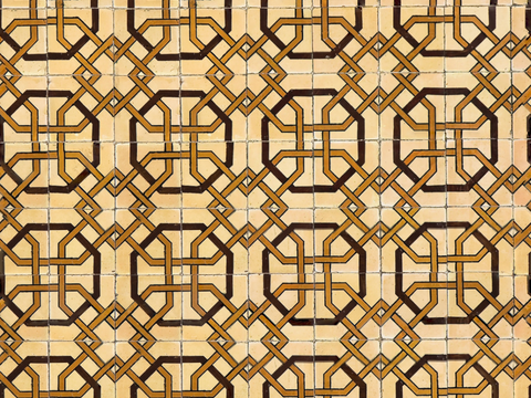 复古经典，民族风几何植物花纹图案花砖瓷砖14