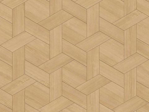 六边形拼花原木色实木地板21 