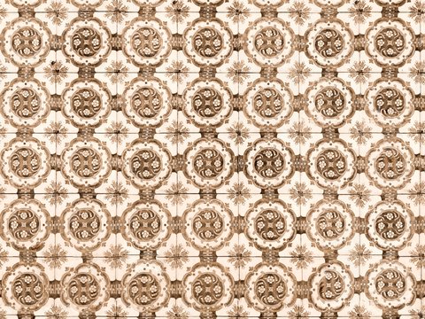 复古经典，民族风几何植物花纹图案花砖瓷砖22