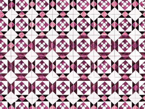 复古经典，民族风几何植物花纹图案花砖瓷砖156