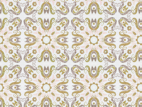 复古经典，民族风几何植物花纹图案花砖瓷砖179