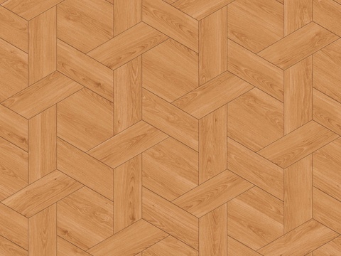  六边形拼花原木色实木地板101 