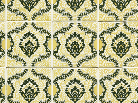 复古经典，民族风几何植物花纹图案花砖瓷砖15